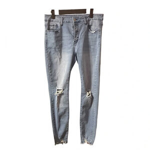 BTFBN WOMENS DISTRESSED SKINNY JEANS